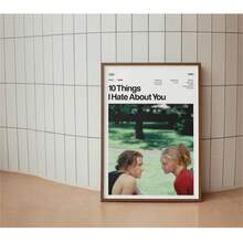 1 PEÇA Pôster em Tela de Arte do Filme "10 Reasons I Hate You", Decoração de Parede de Filme Romântico para Casa e Escritório, Decoração para Presentes para Casa, Sala de Estar, Banheiro, Quarto, Cozinha (Sem Moldura)