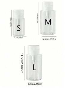 1 pièce Bouteille distributrice portable de voyage, bouteille de distribution de soins de la peau avec pompe, bouteille avec pompe pour eau de démaquillage et de maquillage, distributeur de démaquillant en plastique réutilisable, utilisé pour l'organisation et le stockage de l'eau micellaire, de l'eau de démaquillage, de l'eau pour les ongles, de l'eau pour les gemmes, du tonique, etc. Accessoires de voyage, bouteille de rangement de voyage (150 ml-300 ml)