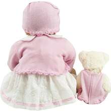Muñecas realistas de bebé renacidas de silicona para niñas, muñecas bebé renacidas con traje de oso rosa, muñeca realista de 55 cm, juguete para niños de 22 pulgadas - Multicolor - Ver 7