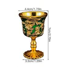 1pc Grape Flower Pattern Stemmed Wine Glass, Suitable For Red Wine, White Wine And Champagne, Great For Wedding Anniversary, Dinner Party, And Bar Use
