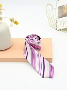 1 peça Gravata Social Casual Listrada Multicolorida de 5cm para Homens