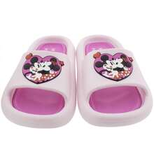 Disney Mickey And Minnie In Love Women's Cloud Comfort Flip Flop Slides - Pink - View 2