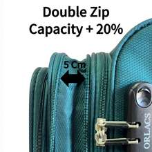 Equipaje ORLACS, Juego de maletas 20+24+28, Conjunto de tres piezas, Material de nailon y tejido de Oxford, Medio súper ligero, Asa única, Cerradura, Expandible con doble cremallera, Gran capacidad de almacenamiento, Ruedas universales silenciosas de 360°, Alta calidad, Impermeable