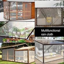 8x10 FT Thicken Clear Tarp Waterproof, Anti-Tear Windproof Garden Transparent Poly Tarpaulin, Snowproof Plant Cover, Insulation Shed Cloth With Grommets For Porch Patio Camping Supplies - transparent - 查看 8