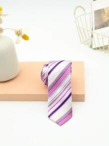 1 peça Gravata Social Casual Listrada Multicolorida de 5cm para Homens