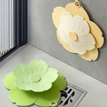1 buc. Capac de scurgere din silicon în formă de floare, dezodorizant multifuncțional, instalare ușoară, potrivit pentru duș, cadă, baie și bucătărie, material plastic pentru întoarcerea la școală