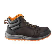Mens Stirling Leather Boots (Black/Grey/Orange) - Black - View 1