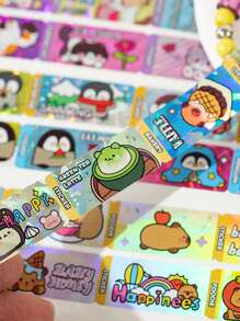 26pcs Beaded Bracelet Sticker DIY Craft Kits, Happy Channel Series, Suitable For Gifts, Office, Home, Labeling, Tags, Classroom, Entertainment Toys, Student Scrapbooking, Creative Vintage Decoration Stickers,School Supplies,Back To School