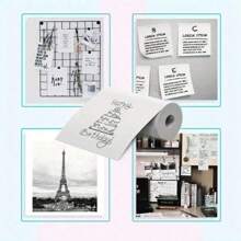 5 rotoli di carta termica mini, adatti per mini stampanti, per la stampa di foto, album fai-da-te, note, elenchi, memo ecc. Colore e design casuali (eventuali macchie sulla carta sono dovute solo all'attrito durante il trasporto, non sono macchie reali e non ne influenzano l'utilizzo. Se sei preoccupato, acquista con attenzione), Forniture scolastiche, Ritorno a scuola