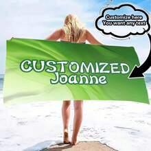 Personalized Beach Towel With Custom Text - Fashionable Design, Quick-Drying And Highly Absorbent, Perfect For Beach, Pool, Camping And Travel - Ideal Gift For Valentine's Day, Birthday, Father's Day And Mother's Day, Beach Essential | Personalized Gift | Quick Drying Fabric Bathroom Decor Summer Beach Essentials