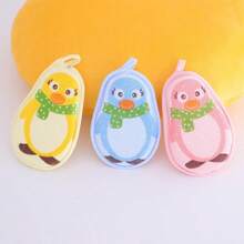 2pcs Cartoon Penguin Baby Bath Sponge, Newborn Baby Shampoo Washing Scrub Towel Bath Ball