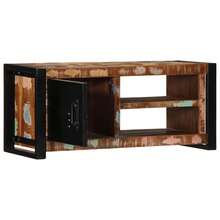 vidaXL TV-Schrank 80x30x35 cm Massivholz Altholz - Gelb - Übersicht 2
