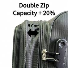 Equipaje ORLACS, Juego de Maletas 20+24+28, Conjunto de Tres Piezas, Material de Nailon y Tejido de Oxford, Medio Ultraligero, Asa Única, Cerradura, Expandible con Doble Cremallera, Gran Capacidad de Almacenamiento, Ruedas Universales Silenciosas de 360°, Alta Calidad