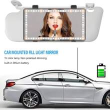 1 Peça Espelho de Vanidade de LED para Para-sol de Carro, Espelho de Maquiagem de LED Inteligente por Toque - 3 Modos de Luz e 60 LEDs - Recarregável e Com Controle de Toque Regulável - Perfeito para Maquiagem em Movimento, Acessório de Interior de Carro Universal para Carros, Caminhões e SUVs - Presente Ideal para o Dia dos Namorados para Mulheres