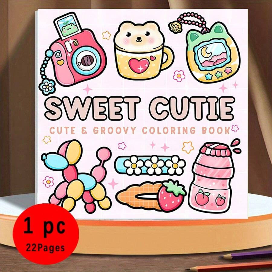 Cute Coloring Book, 22 Fun Pages, Easy Coloring, Great Gift For Valentine's Day, Christmas, Halloween, Birthday, Back To School - Multicolor - View 1