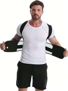 1pc Posture Corrector, Adjustable And Comfortable Back Support, Supports Spine, Back, Neck, Collarbone And Shoulder Correctors, Improves Posture Waist Trainer Tummy Control Exercise Waist Belt Workout Belt