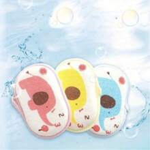 2pcs/Set Teens Bath & Shampoo Brush Set - Soft Silicone, Gentle Scalp Massage, Easy Clean Hair Comb, Cartoon Elephant Washcloth, Soft Lathering Scrubber, Body Hair Cleaning Sponge, Bathing Supplies, Suitable For Teens