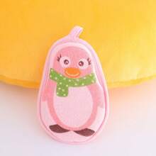 2pcs Cartoon Penguin Baby Bath Sponge, Newborn Baby Shampoo Washing Scrub Towel Bath Ball