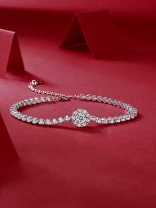 1 件莫桑石网球手链 925 纯银女士网球手链嘻哈个性化网球手链奢华时尚礼物，适合情人节、母亲节、婚礼、周年纪念日、生日 - 50分 - 查看 5