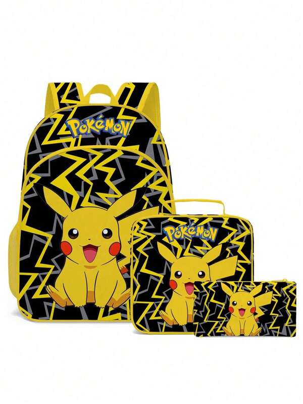 pokemon Pokemon 3D Impresso Desenho Animado Pikachu Pokemon Pet Pikachu Para Alunos Do Ensino Fundamental Mochilas Sacos De Jantar Capas De Caneta Mochilas, Mochilas, Mochilas Mochilas