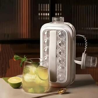 1pc Foldable Ice Water Bottle Ice Cup, Round Spherical Ice Mold Large Capacity Ice Cup, 5 Scenes Suitable For Home Use, Outdoor, Dormitory, School, Office