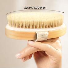 1 Stück Trockenbürstenkörperbürste, Trockenbürste für den Körper, Naturborsten Trockenhaut-Pelingbürste für den Körper für makellose Haut, Cellulite-Reduktion, Lymphdrainage und Verbesserung der Blutzirkulation