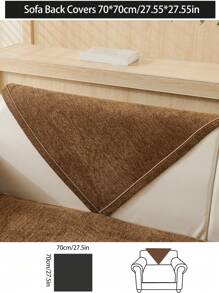 1pc All Season Sofa Cushion Cover, Modern Minimalist Anti-Slip Sofa Seat Protector, Dust-Proof Washable Sofa Slipcover, Deep Coffee Color Soft Non-Fading Non-Shedding Pet-Friendly Decorative Couch Cover, Adjustable For Corner Sofa, Suitable For Bedroom, Office, Living Room, L-Shaped Sofa And 1-2-3-4 Seater Sofas