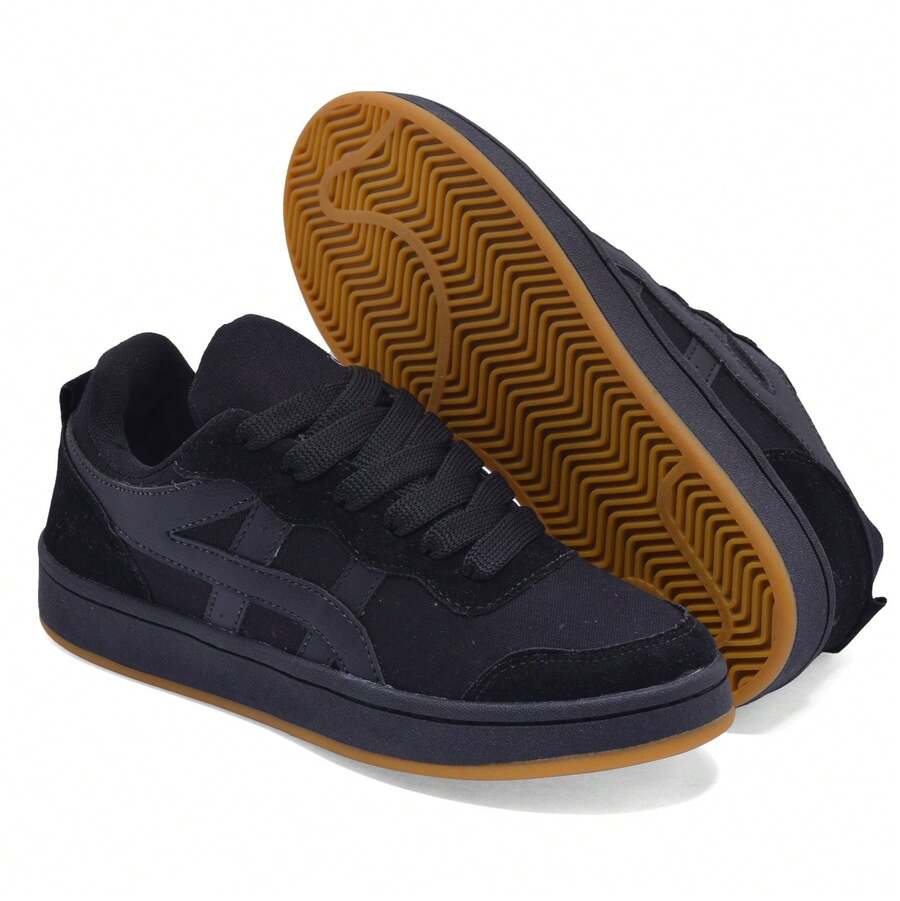 Men's Unisex Casual Street Skater Sneakers - màu đen - Xem 1