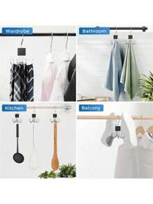 2pcs Belt Hanger, Closet Belt Organizer 360° Rotatable Space Saving Accessories For Bras, Tank Tops, Ties, Scarves, Wallets Organization