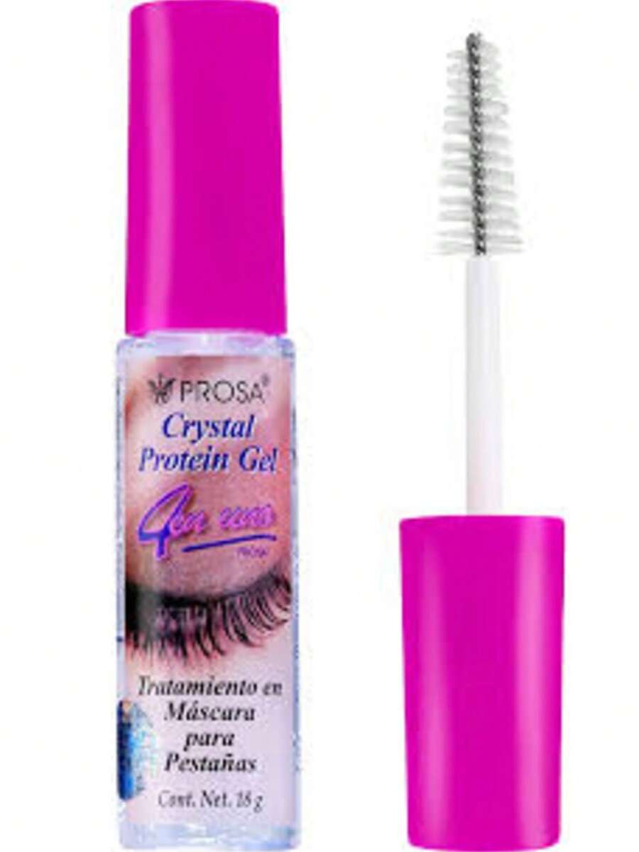 Mascara rimel Crystal Protein Gel 4 en 1 Prosa waterproof color transparente 13 gramos maquillaje de ojos definición volumen larga duración fórmula innovadora beauty - transparente - Ver 1