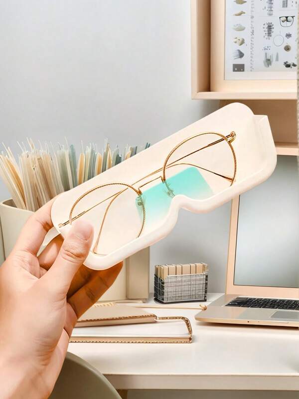 1pc Wall-Mounted Eyeglass Storage Rack, No Need Drilling, Plastic Hanging Organizer, Sunglasses Display Stand, Space Saving Home Storage, Home Decor, Christmas Gift, New Year Gift, Gifts For Men & Women