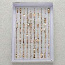 45pcs Women's Geometric Gold Ring Set, Daily Wear, Random, No Box - Yellow Gold - View 2