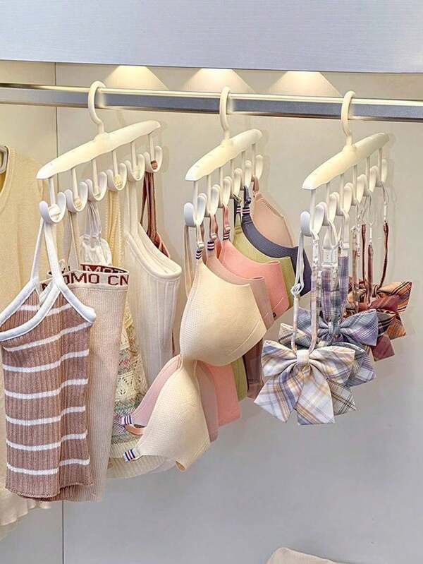 2pcs 12 Hook Rotatable Hook Hanger, Underwear Sling Saves Space, Wave Drying Hanger, Multi-Functional Hanger