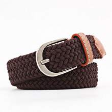 1 pieza Cinturón elástico ajustable tejido con 22 colores, 2,5 cm de ancho, 100 cm de largo, para verano, escuela