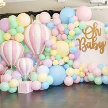Pink Balloons 18 Inch 5 Pcs Pastel Pink Balloons Matte Pink Latex Party Balloon With 1Pc Ribbon For BabyShower Birthday Wedding Engagement Party Decorations