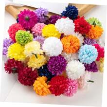 5/10/50PCS Artificial Flowers Ball Chrysanthemum Heads Plastic Hydrangea Flowers Bouquet Outdoor Garden Mother's Day Gifts Birthday Party Decoration Wedding Flower Basket Bride Holding Flowers Home Decoration Dining Room Bedroom Windowsill Vase Decoration New Year Decoration Start Of School Season,Fall Decor,Autumn