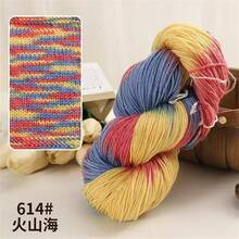 Rainbow Gradient 65% Polyester 35% Wool Blend Yarn, 200g - Ideal For Crochet And Knitting Projects Like Sweaters, Shawls, Pillows, Gloves, Socks, Scarves And Bags, 650m Per Roll - 1 Item - View 14