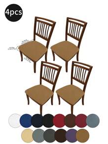 1 st/4 st/6 st effen kleur stretch spandex barkruk stoelhoezen, wasbare beschermhoezen voor eetkamer, hotel, huis stofhoes