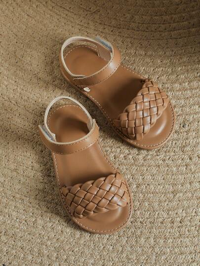 Girls Fashion Braided Soft Bottom Sandals, Spring/Summer