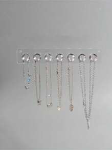 1 Peça Organizador de Joias em Suporte para Colares, Pulseiras, Brincos e Anéis, Expositor de Parede Transparente para Mesa de Penteadeira, Gabinete de Espelho, Gancho Multifuncional de Armazenamento de Joias que Pode Ser Usado em Dormitórios Escolares, Organizador de Armazenamento de Verão, Presente de Volta às Aulas