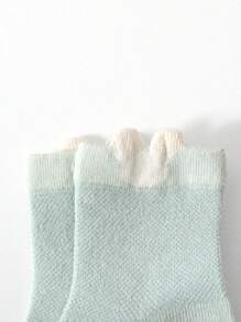 3 pares de calcetines para niños de unicolor con diseño de orejas, calcetines transpirables de malla hasta el tobillo, finos para primavera/verano