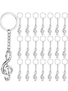 30pcs Musical Note Ship Aiming Keychain Pack - Keyring Packs With Organza Bags For Wedding, Christmas Party Favors, Music Symbol Decoration, And Thank You Gift Tags Summer Birthday Gifts Beach Back To School School Supplies Room Decor