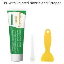 1pc White Water-Based Odorless Wall Putty, Home Wall Repair Filler, Graffiti Repair, Grouting Material - one-size - View 8