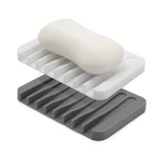 Self-Draining Soap Dish, Bathroom Waterfall Drain Rack, Soap Holder - Extends Soap Life, Keeps Soap Bar Clean, Easy To Clean, Bathroom Accessories Back To School