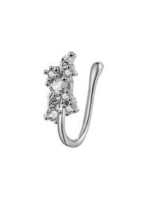 Edelstahl Hufeisen Nasenringe, Septum Ringe, doppelköpfige Ohrknorpel Manschetten mit kubischem Zirkoniaeinheit mit Innengewinde, Augenbrauen, Lippen, Spiral Piercing Schmuck, geeignet für Männer und Frauen