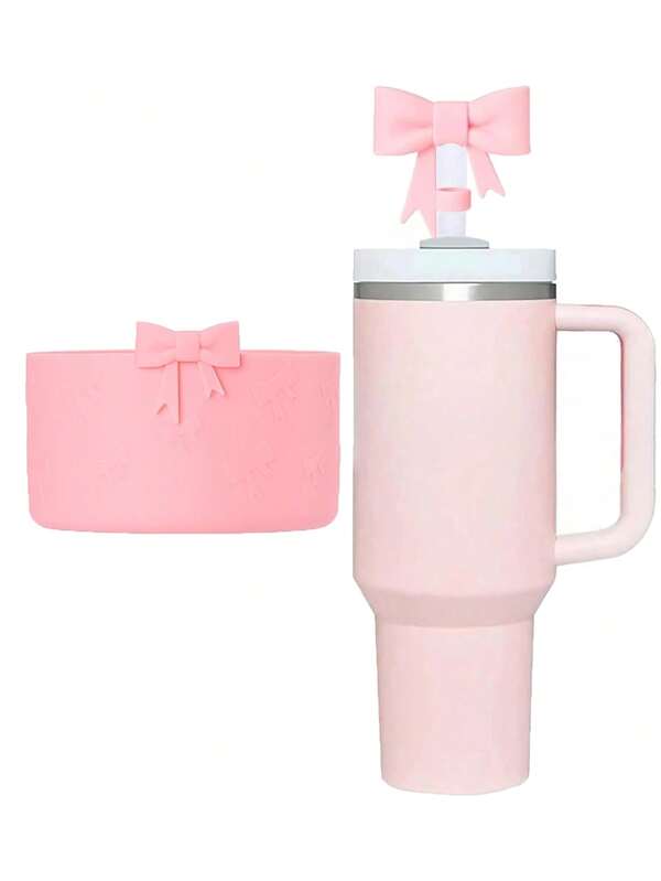 Bow Protection Silicone Boots, Compatible With Cup 20/30/40Oz, Suitable For 12-24Oz Water Bottle Boots, More Bottles With A Bottom Of 2.95 Inches, Suitable For Cup Accessory Boots