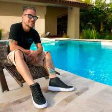 Men's Casual Ankle Boots Shoes Modern Combat Boots With Elastic Laces And Zipper For Easy Fitting Simple Basic Casual College Party Zipper Wedding Party Office Home - 黑色 - 查看 4