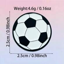 1pc Football Shaped Pin, For Decorating Clothing And Backpacks, Suitable As An Everyday Brooch - Multicolor - View 4