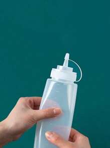 1pc Squeeze Bottle, Tomato Salad Sauce Pointed Mouth Squeeze Pot, Ingredient Bottle, Jam Packaging Bottle