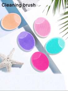 5-In-1 Facial Cleansing Brush Set - Oval Handheld Cleanser (With Shampoo Massage Brush), Gentle Exfoliating & Massage Facial Brush, Skincare Tools, Travel Kit, Face Wash, Cleaning. Mother's Day Gift, Birthday Gift